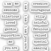 Sticker Je suis une affirmation motivationnelle (Devant)