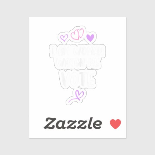 Sticker Je Suis Une Femme Qui Me Regarde Voter (Feuille)