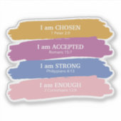 Sticker Je suis Versets bibliques Personnalisé (Devant)