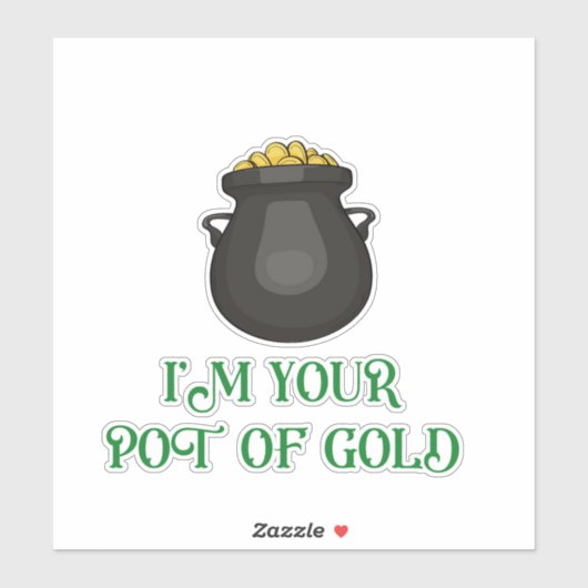 Sticker Je suis votre Pot d'Or (Feuille)