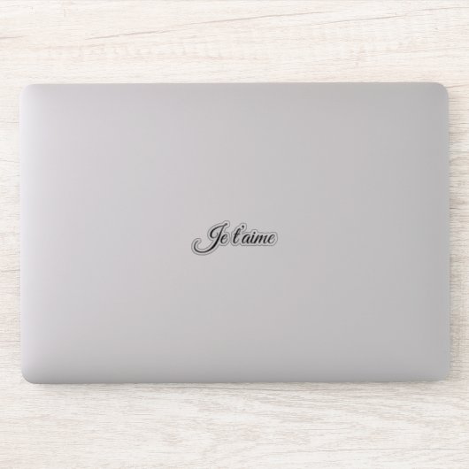 Sticker Je t’aime Je t’aime Vous Script Français (Ordinateur)