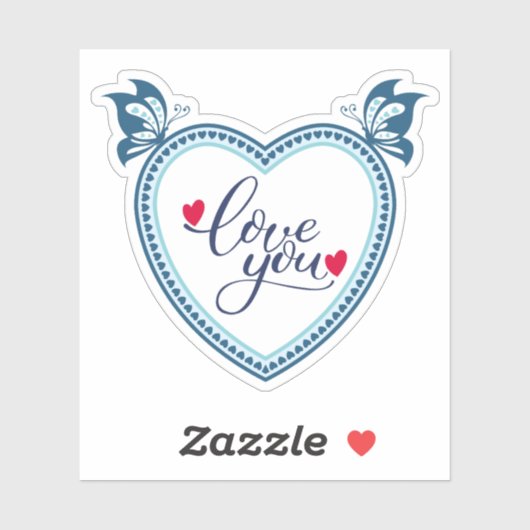 Sticker Je T'Aime (Feuille)