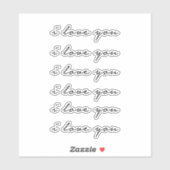 Sticker Je t'aime (Feuille)