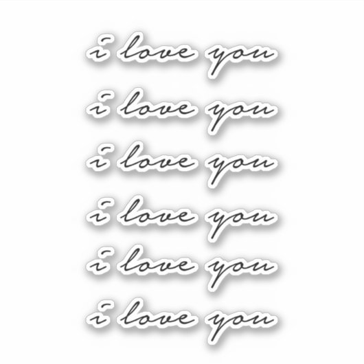 Sticker Je t'aime (Devant)