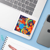 Sticker Je T'Aime (Ordinateur portable avec iPhone)