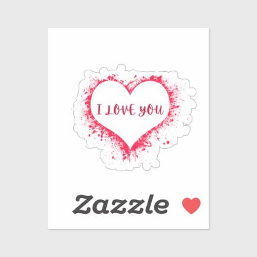 Sticker Je T'Aime (Feuille)