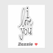 Sticker Je T'Aime (Feuille)