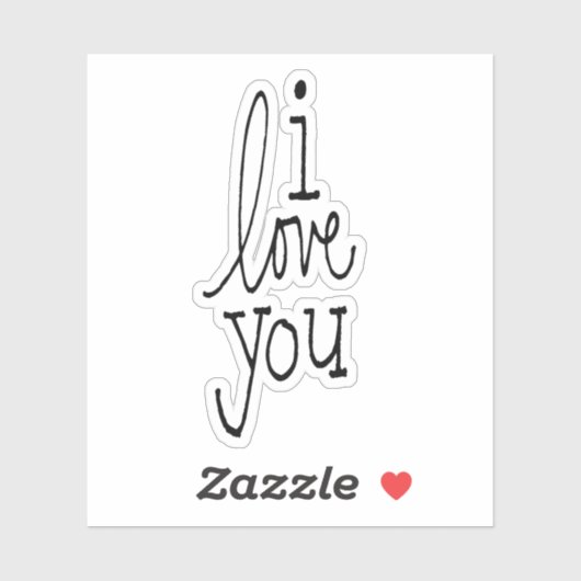 Sticker Je T'Aime (Feuille)