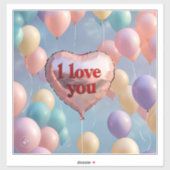 Sticker Je t'aime (Feuille)