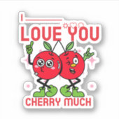 Sticker Je T'Aime Beaucoup Cherry (Devant)