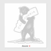 Sticker Je T'Aime Californie Bear Hugging State (Feuille)