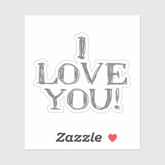 Sticker Je t'aime Citer (Feuille)