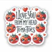 Sticker Je T'Aime De Ma Tête Tomates - Cute Pun Mug (Devant)