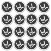 Sticker "Je t'aime" ILY en LSF (Devant)