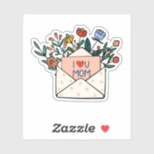 Sticker Je t'aime maman (Feuille)