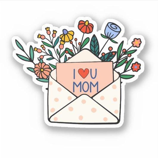 Sticker Je t'aime maman (Devant)