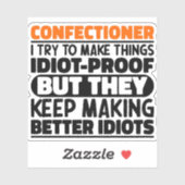 Sticker Je Tente De Faire Des Choses Drôle De Drôle (Feuille)