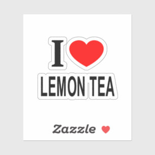 STICKER JE ❤️ THÉ AU CITRON J'AIME LE THÉ AU CITRON JE ❤️