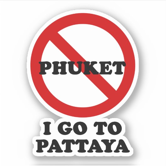STICKER JE VAIS À PATTAYA (Devant)
