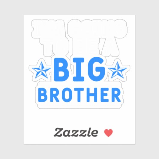 Sticker Je vais être un grand frère (Feuille)