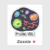 Sticker Je vais Viral Funny Virus Pun (Feuille)