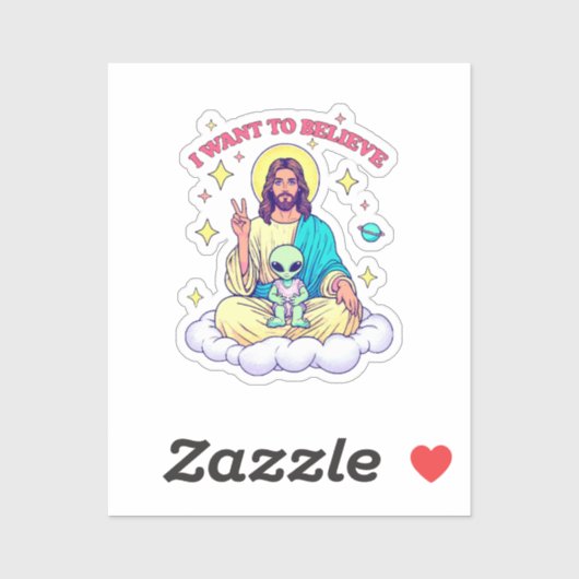 Sticker Je veux croire (Feuille)