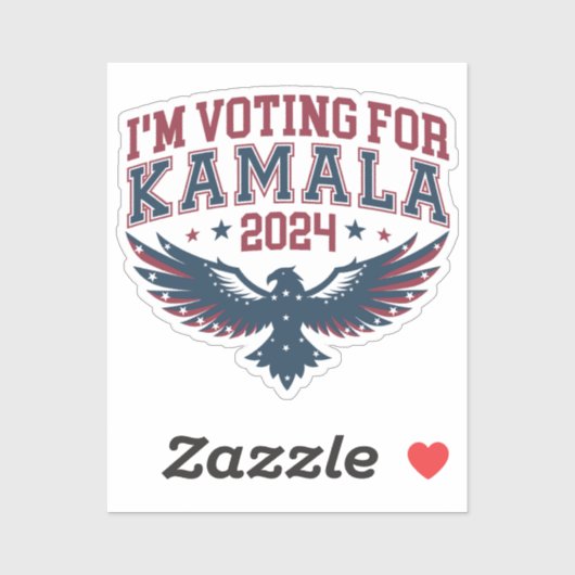 Sticker Je vote pour Kamala 2024 (Feuille)