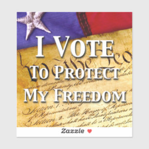 Sticker Je Vote Pour Protéger Ma Liberté