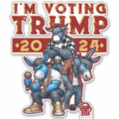 Sticker JE VOTE pour TRUMP 2024 (Devant)