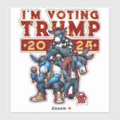 Sticker JE VOTE pour TRUMP 2024 (Feuille)