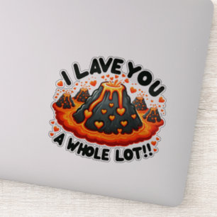 Sticker Je vous laisse un amour Volcano bien mignon