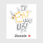 Sticker Je vous mangerai du graphisme (Feuille)