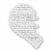 Sticker Je Vous Manque (Devant)