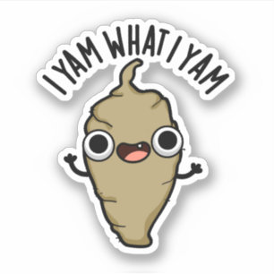 Sticker Je Yam Ce Que Je Yam Funny Veggie Pun