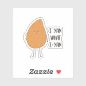 Sticker Je Yam Ce Que Je Yam ! Super Yam Vegetable Pun (Feuille)