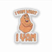 Sticker Je Yam Ce Que Je Yam Sweet Pomme De Terre Drôle Th (Devant)