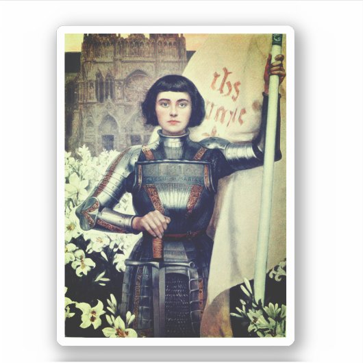 Sticker Jeanne d'Arc (illustration Albert Lynch) (Devant)