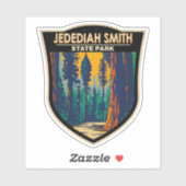 Sticker Jedediah Smith Redwoods State Park Californie (Feuille)