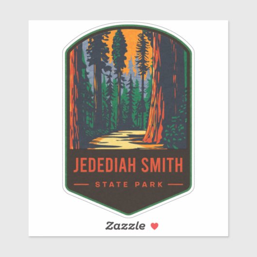 Sticker Jedediah Smith State Park (Feuille)