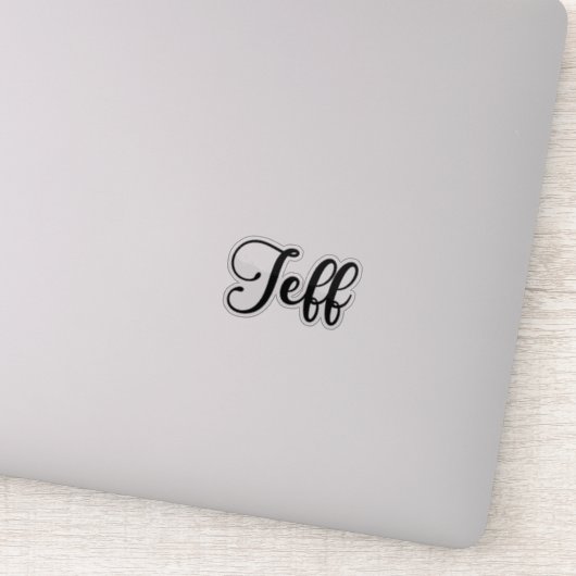 Sticker Jeff Nom - Calligraphie manuscrite (Détail)