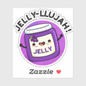 Sticker Jelly-llujah Drôle Jelly Pun (Feuille)