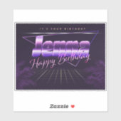 Sticker Jenna Nom Prénom lila retro Broer (Feuille)