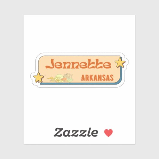 Sticker Jennette, Arkansas (Feuille)