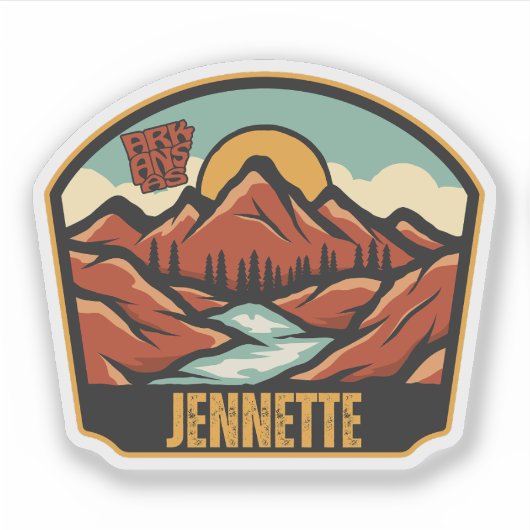 Sticker Jennette, Arkansas (Devant)