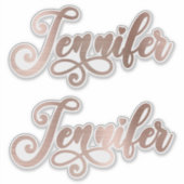 Sticker Jennifer décorative Faux Rose Gold Ombre Foil (Devant)
