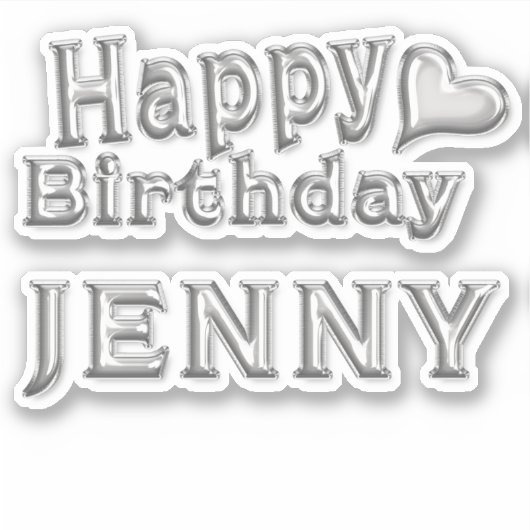 Sticker Jenny Happy Birthday (Devant)