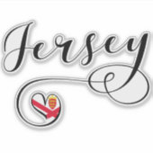 Sticker Jersey Flag Heart, Îles Anglo-Normandes (Devant)