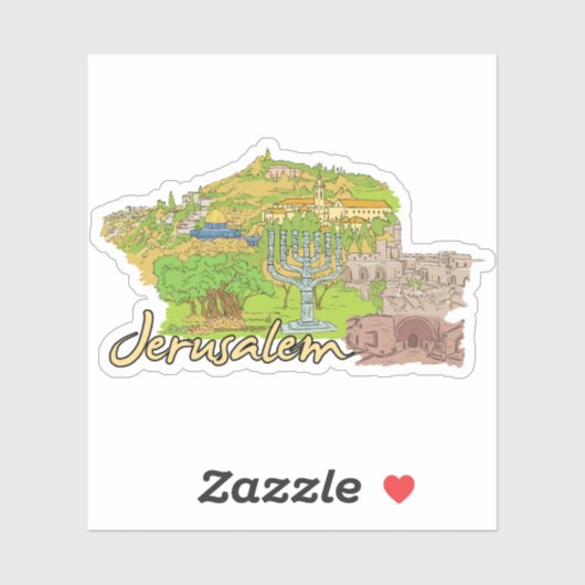 Sticker jérusalem (Feuille)