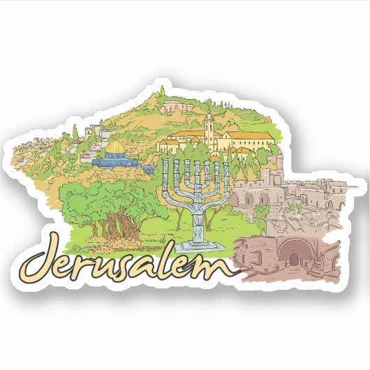 Sticker jérusalem (Devant)