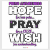 Sticker J'espère que je prie pour...Fibro (Feuille)